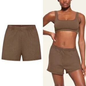 SKIMS Outdoor Drapey Sofi Shorts Pull On Classic Boxer Cocoa Brown NWT Size 3X